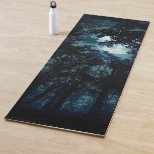 Beautiful Moon Glow Though Trees Yoga Mat