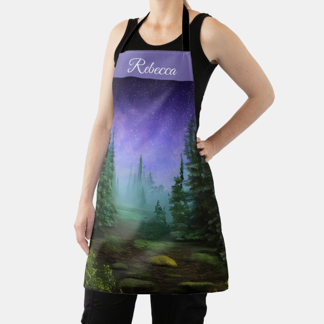 Beautiful Moonlight Wilderness Scene Apron (Insitu)
