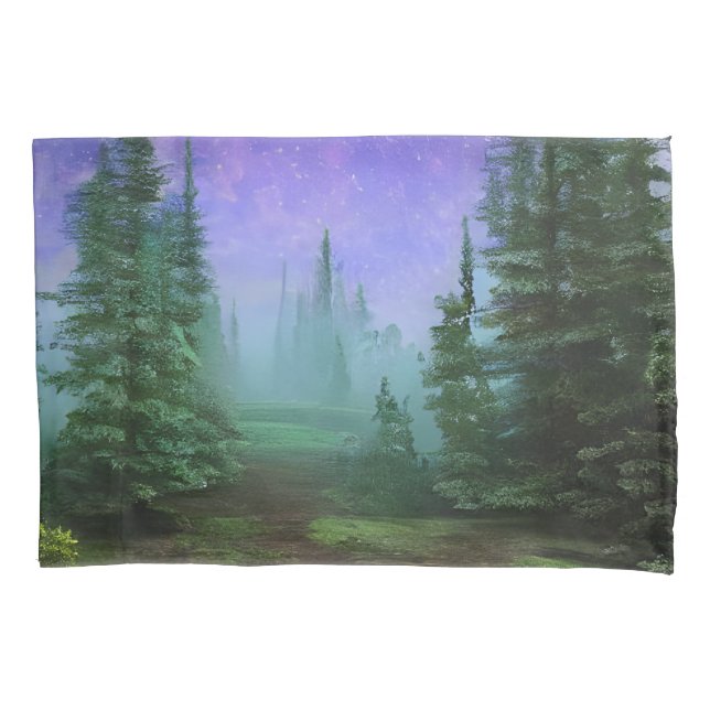Beautiful Moonlight Wilderness Scene Pillowcase (Front)