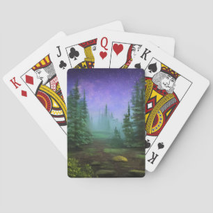 Beautiful Moonlight Wilderness Scene Playing Cards