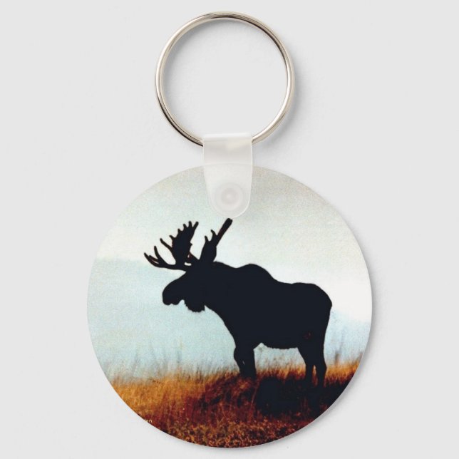 Beautiful Moose Key Ring (Front)