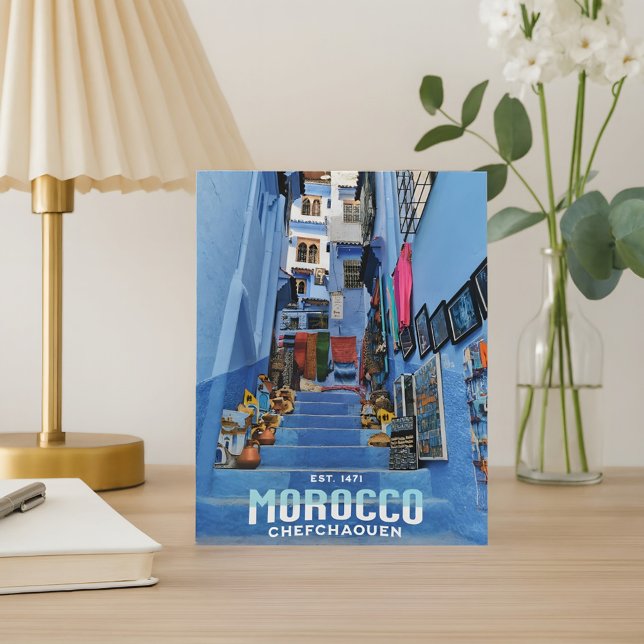 Beautiful Moroccan Chefchaouen Blue North City  Postcard (Creator Uploaded)