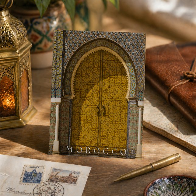 Beautiful Moroccan Door In Fès Postcard (Creator Uploaded)