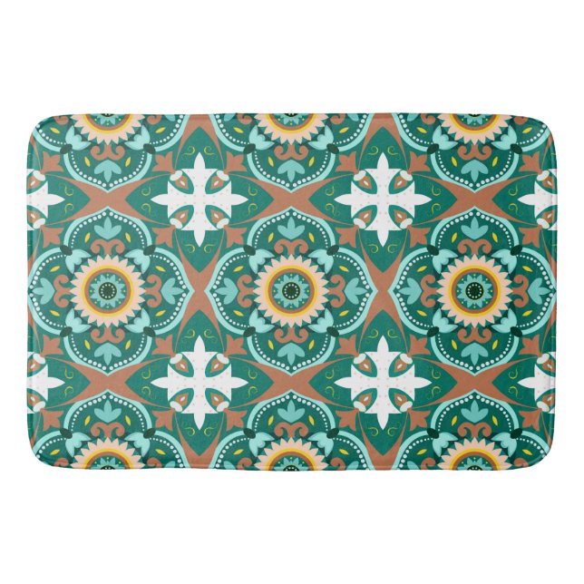 💚💛 Beautiful Moroccan tiles Bath Mat (Front)