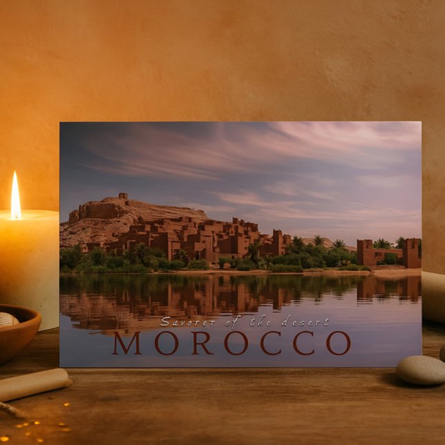 Beautiful Morocco Desert Architecture Ait BenHadou Postcard (Morocco postcard )