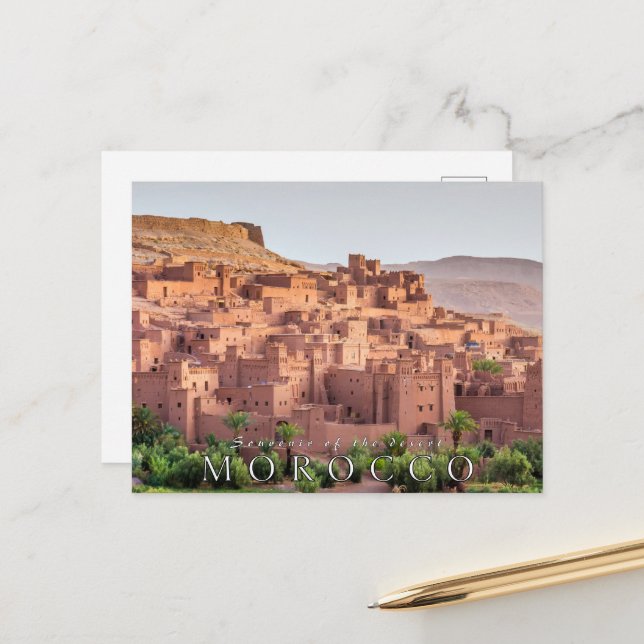 Beautiful Morocco Desert Architecture Ait BenHadou Postcard (Front/Back In Situ)