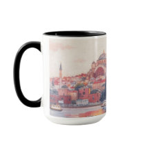 Beautiful Mosque & Bosphorus Cityscape Coffee Cup