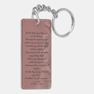 Beautiful Mother’s Day Dusty Pink Dedicated Ode Key Ring
