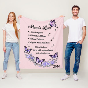 Beautiful Mother's Day Mum's Love Fleece Blanket