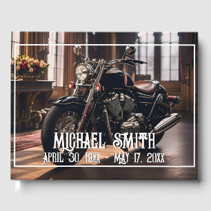 Beautiful Motorcycle Celebration of Life Guest Book