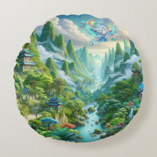 Beautiful mountain and river cushions