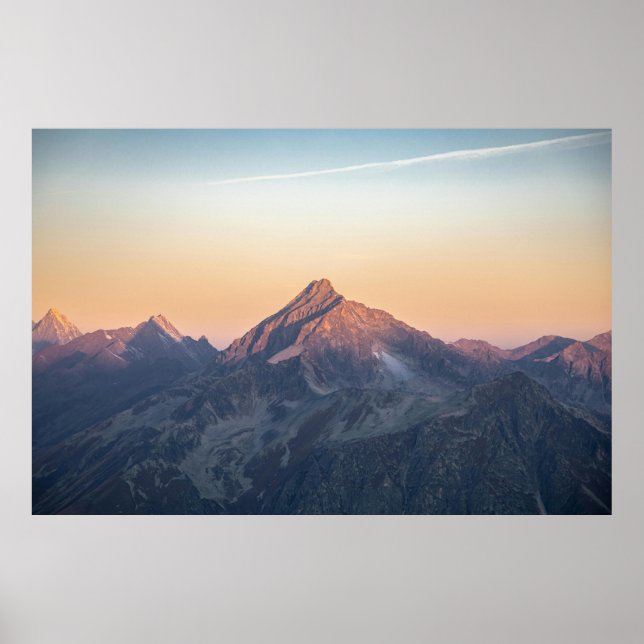 Beautiful Mountain Art Pastel Mountain Gallery Art Poster (Front)