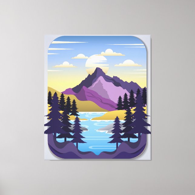 Beautiful Mountain in the Morning   Canvas Print (Front)