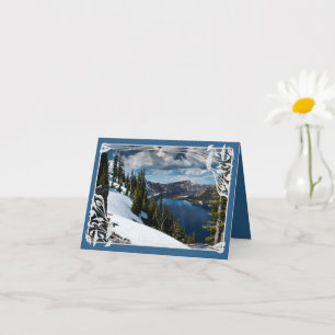 Beautiful Mountain Lake Funeral Sympathy Thank You Card