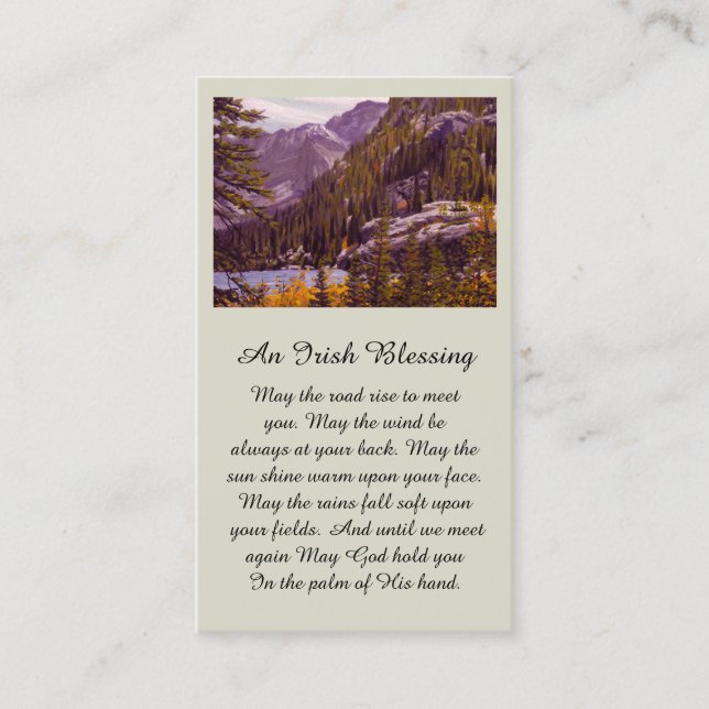 Beautiful Mountain Lake Sympathy Card (Front)