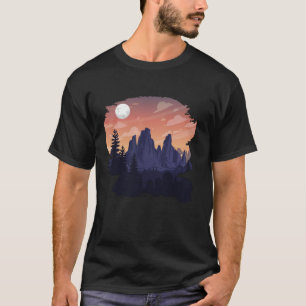 Beautiful Mountain Nature Trees and Forest Long Sl T-Shirt