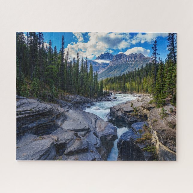 Beautiful Mountain River Nature Landscape  Jigsaw Puzzle (Horizontal)