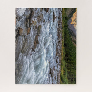 Beautiful Mountain Stream Flowing Over Rocks Jigsaw Puzzle