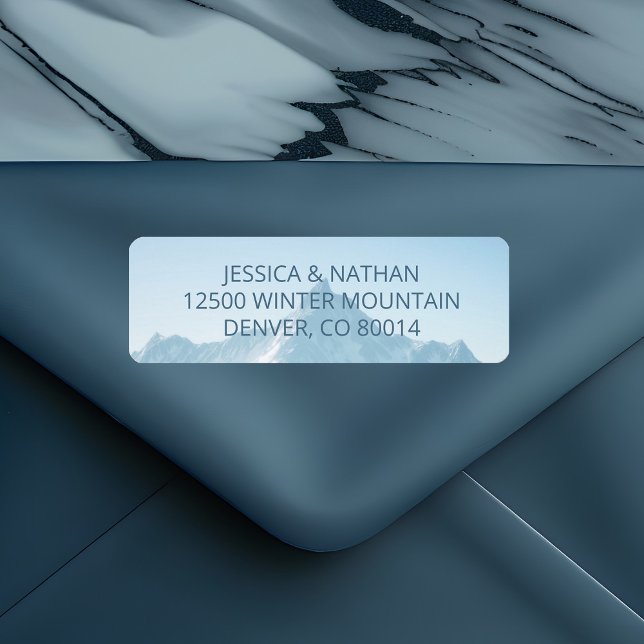Beautiful Mountain Winter Home Return Address (Creator Uploaded)
