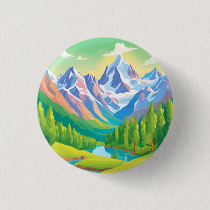 Beautiful Mountains 3 Cm Round Badge