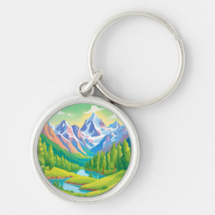 Beautiful Mountains Key Ring
