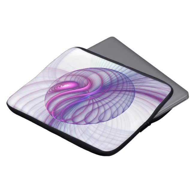 Beautiful Movements Abstract Fractal Art Pink Laptop Sleeve (Front Top)