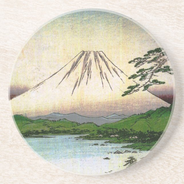 Beautiful Mt. Fuji in Japan, circa 1800s Coaster (Front)