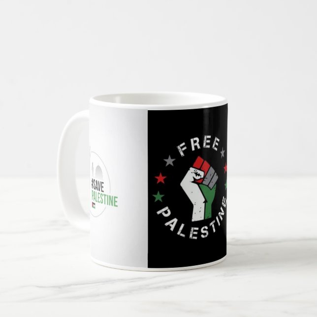Beautiful mug design zazzer lover Palestine (Front Left)