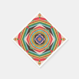 Beautiful Multi-colour Kente Kaleidoscope Napkin