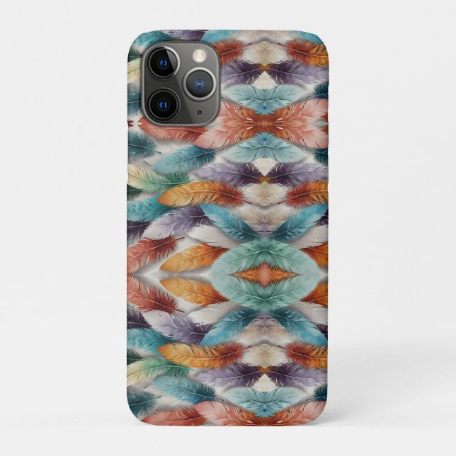 Beautiful multi coloured ice crystal feathers  Case-Mate iPhone case (Back)