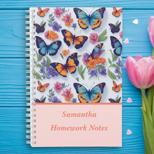 Beautiful Multicolor Butterflies Kids & Students Notebook