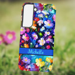 Beautiful Multicolor Your Name Personalised Floral Samsung Galaxy Case<br><div class="desc">This floral Samsung phone is a beauty. The pretty floral design features a multitude of colour with a spot to insert your name right on the front.</div>