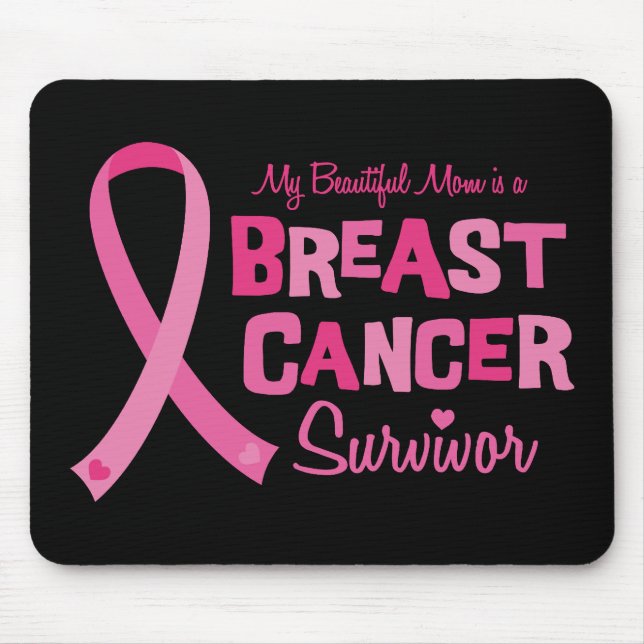 Beautiful Mum Breast Cancer Survivor Mousepad (Front)