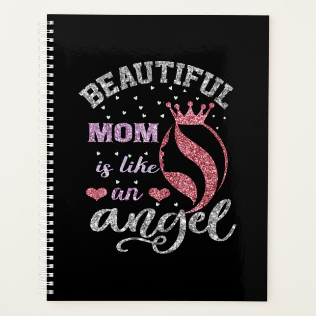 Beautiful mum is like an angel planner (Front)