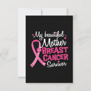 Beautiful Mum Mother Breast Cancer Survivor Card