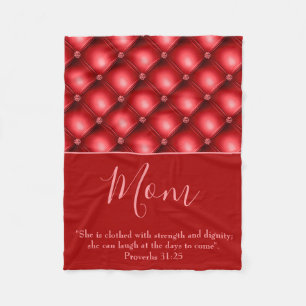 Beautiful Mum Red  Fleece Blanket