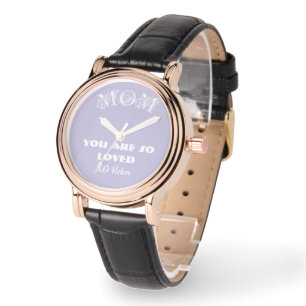 Beautiful 'Mum You Are So Loved' Lavender Face Watch