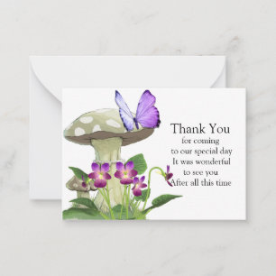 Beautiful Mushroom Thank You Card
