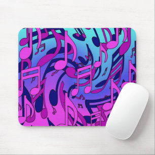 Beautiful Music Colorful Swirly Musical Notes  Mouse Mat