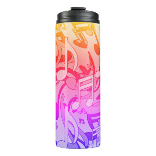 Beautiful Music Happy Colours Lively Musical Notes Thermal Tumbler