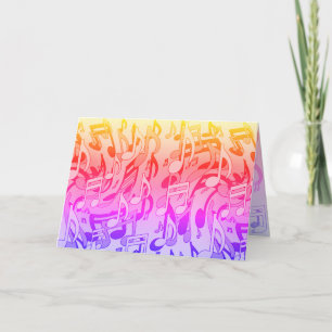 Beautiful Music Happy Colours Upbeat Musical Desig Card