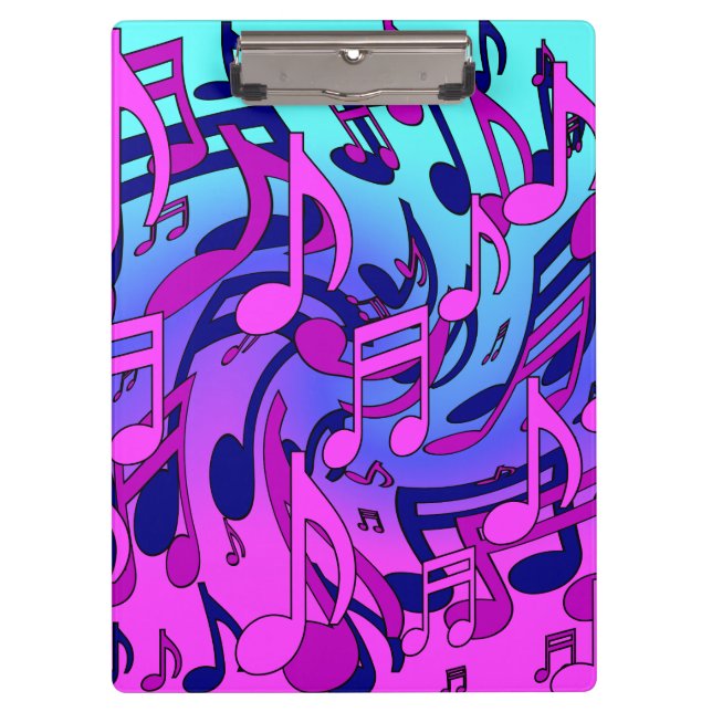 Beautiful Music Musical Notes Lively Upbeat Artsy  Clipboard (Front)