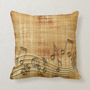 Beautiful Music Notes Throw Pillow