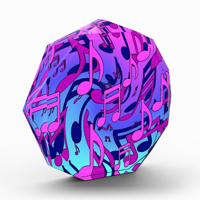 Beautiful Music Upbeat Colourful Musical Notes Photo Block (Left)