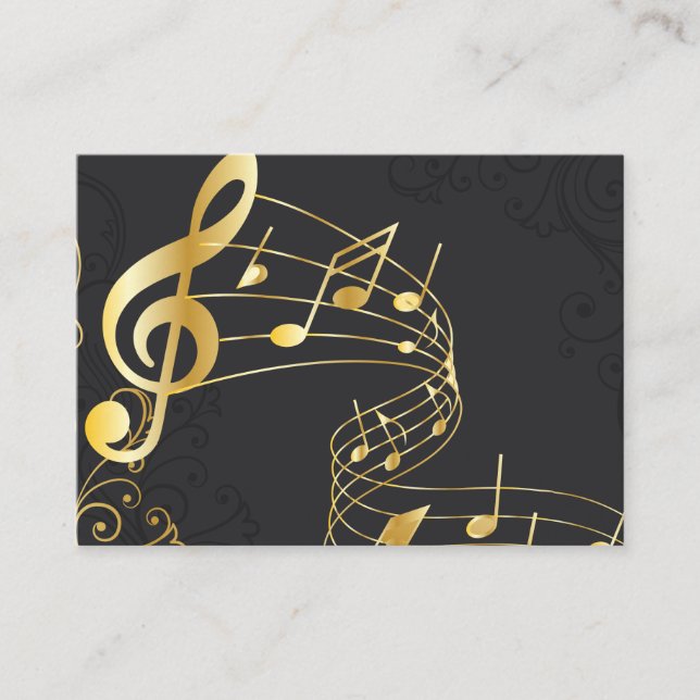 Beautiful Musical Note Luxury design Business Card (Front)