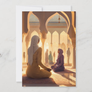 Beautiful Muslim African American Women Thank You Card