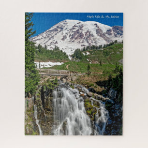 Beautiful Myrtle Falls & Mount Rainier Jigsaw Puzzle