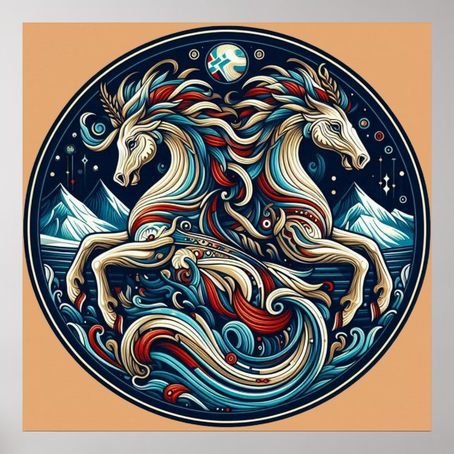 "Beautiful Mystical Horses" 11  Poster (Front)
