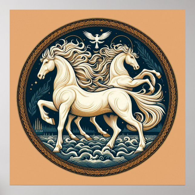 "Beautiful Mystical Horses" 13  Poster (Front)