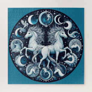 "Beautiful Mystical Horses" 15  Jigsaw Puzzle